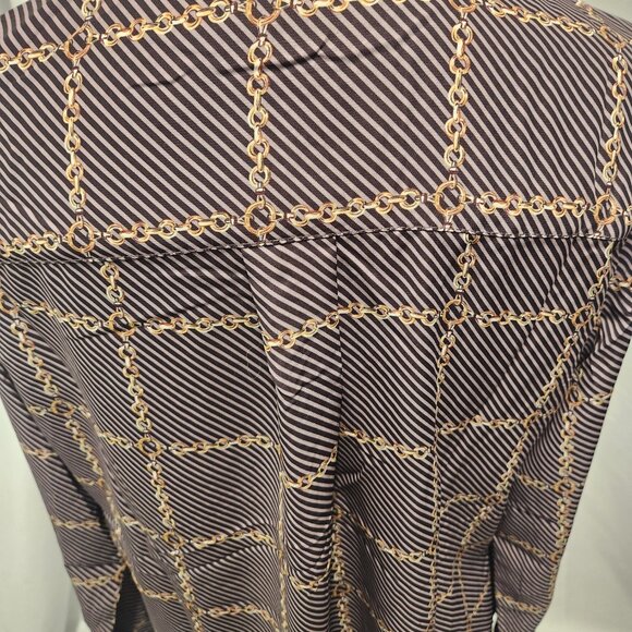 Tahari Chain Print Button-Up Blouse – NWT – Sizes Small & Medium Available - Picture 7 of 8